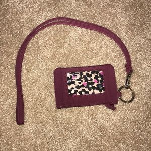 Maroon Lanyard wallet
